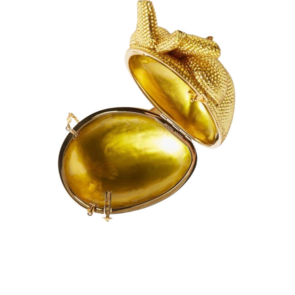 Gucci - Gold Broadway Heart Crystal-Embellished Clutch Bag - Picture 5 of 9